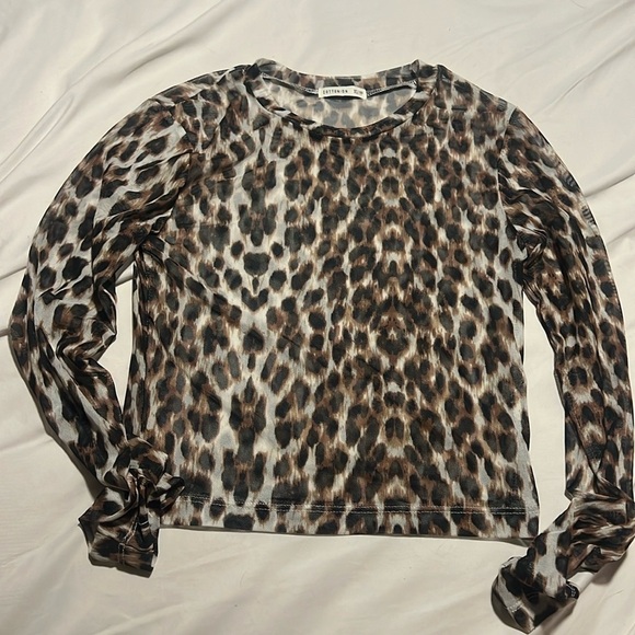 Cotton On Tops - Cotton On Cheetah Print Long Sleeve‎ Shirt